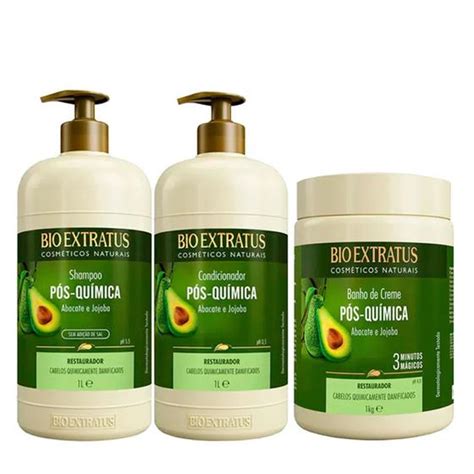 Kit Bio Extratus Pós Química Abacate Kit de Tratamento para Cabelos