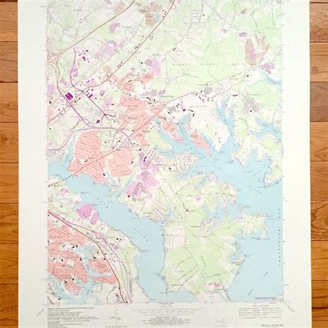 Maryland River Map - Etsy