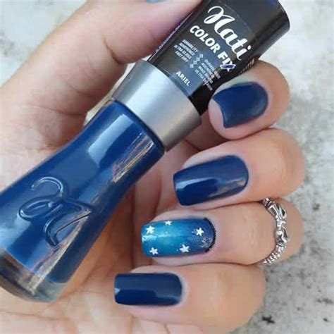 Unhas Decoradas Azul 48 modelos dicas e passo a passo Nati Cosmética