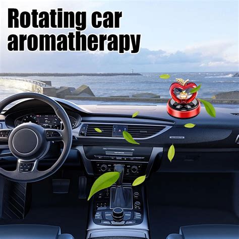 Ghyjpajk Love Apple Car Solar Airfreshener Rotating Aromatherapy