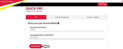 Mahindra Finance Pay Vehicle Loan EMI Online Using QuickPay Status