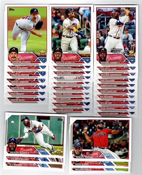 2023 Topps Atlanta Braves Team Set Of 33 Cards EBay