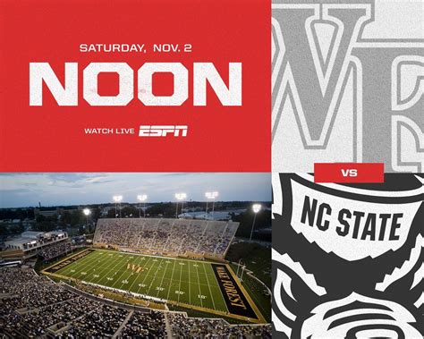 Nc State Vs Wake Forest Kickoff Time Set For Noon