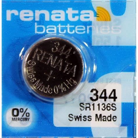 RENATA Lot De 2 Blisters De 1 Pile Bouton Oxyde Argent X344 SR1136S 213