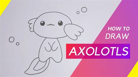 How To Draw Axolotls Easy Axolotl Drawing Step By Step Drawing So