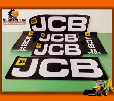 DECALQUE JOGO DE ADESIVOS JCB 3C Vitória Vendas