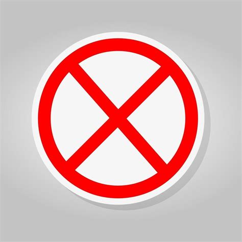 No Sign Empty Red Crossed Out Circle Not Allowed Sign 2426565 Vector Art at Vecteezy