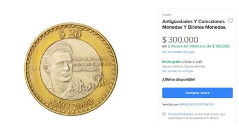 Entregan Hasta 300 000 Por PECULIAR Moneda De 20 Pesos Conmemorativa