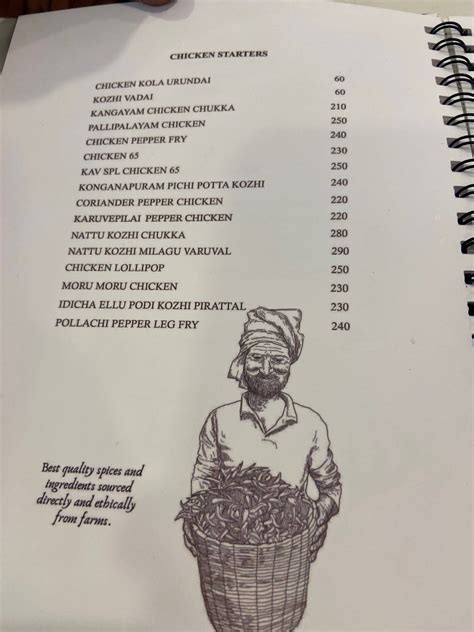 Menu At Anandha Vilas Chennai C