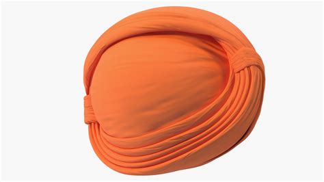 Turban Orange 3d Model 29 3ds Blend C4d Fbx Max Ma Lxo Obj