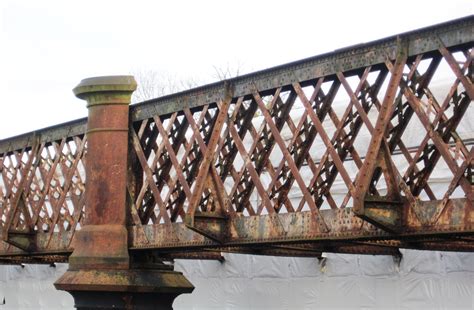 Image Lattice Girder Railway Bridge Over River Towy Llandeilo