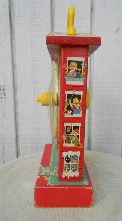 Fisher Price Toy Clock Vintage 60s Childs Teaching Etsy