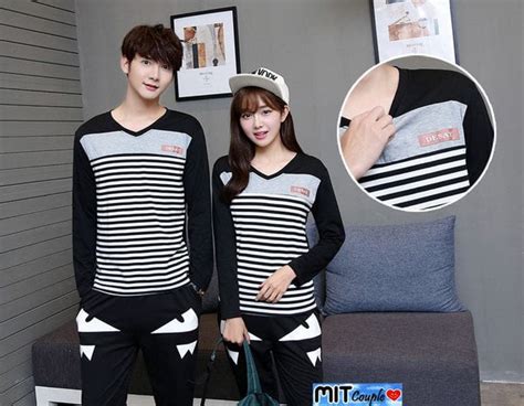 Jual Baju Couple Lengan Panjang Kaos Pasangan KAOS COUPLE DESAY LP Di