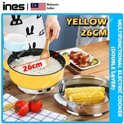 Multifunctional Electric Cooker Hot Pot Grill Frying Steamer Rice Cooker Steamboat Multicooker