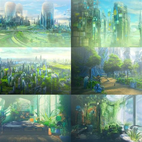 Sunlit Solarpunk City Pack 12 Visual Novel Backgrounds By Rachel Chen