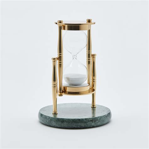 Marble Brass 30 Minute Hourglass Brass Binnacle Touch Of Modern