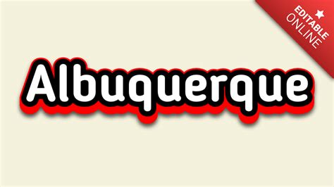 Albuquerque | Red Black 3D | Text Effect Generator