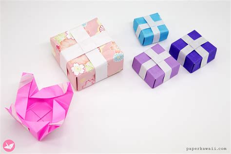 Origami Present Gift Box Tutorial - Paper Kawaii