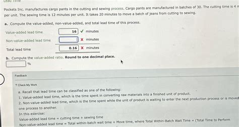 Solved Pockets Inc Manufactures Cargo Pants In The Cutting Chegg