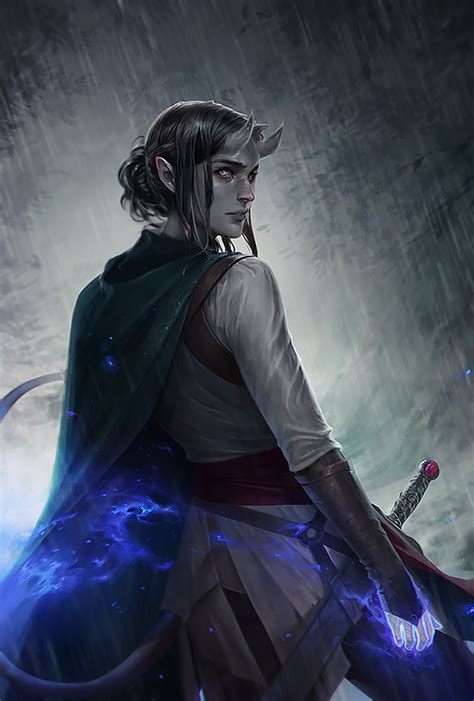 Tiefling Warlock Art