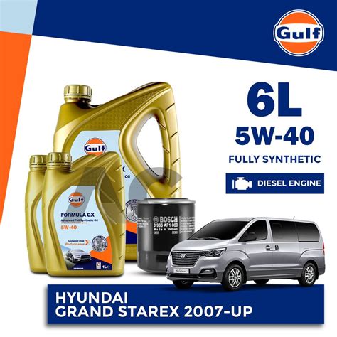 Gulf Change Oil Bundle For Hyundai Grand Starex Present W L