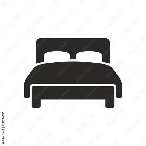 Double Bed Vector Icon Stock Vector Adobe Stock