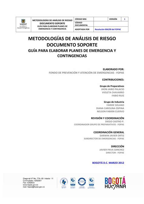 PDF METODOLOGÍAS DE ANÁLISIS DE RIESGO metodologÍas de anÁlisis