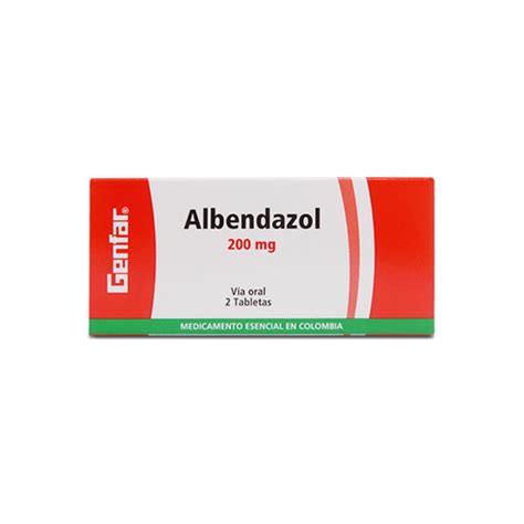 Albendazol 200 Mg Genfar Caja X 2 Tabs Farmavida Droguería Online