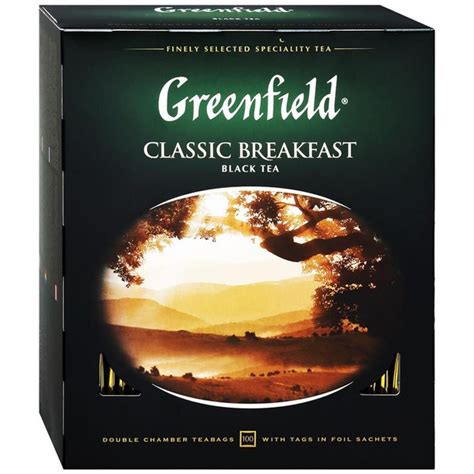 Greenfield Чай черный Classic Breakfast, 100 пакетиков по 2 г - купить ...