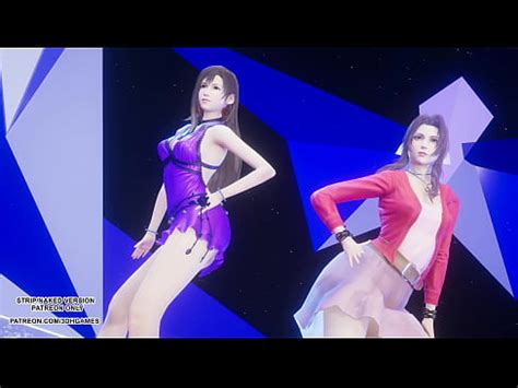 MMD TAEYEON INVU Aerith Tifa Lockhart Hot Kpop Dance Final Fantasy Uncensored Hentai