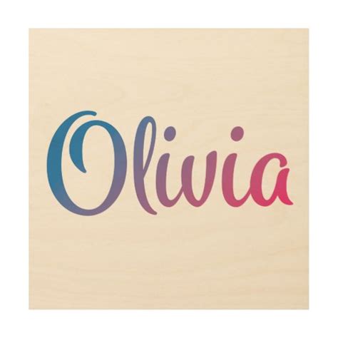 Olivia Stylish Cursive Wood Wall Decor