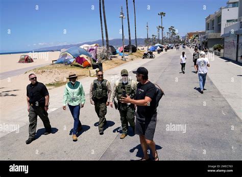 Members Of The Los Angeles County Sheriffs Departments Host Homeless