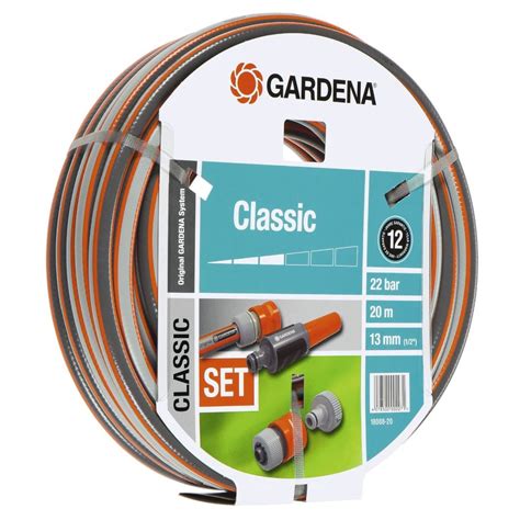 Gardena 18008 20 Furtun Clasic Cu Elemente De Sistem De 13 Mm 1 2