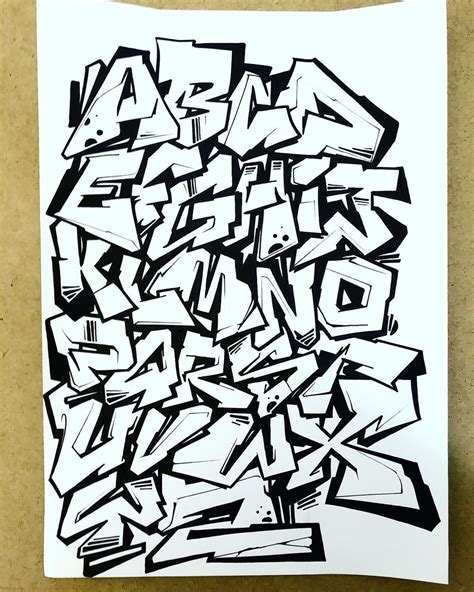 Hard Graffiti Letters Alphabet