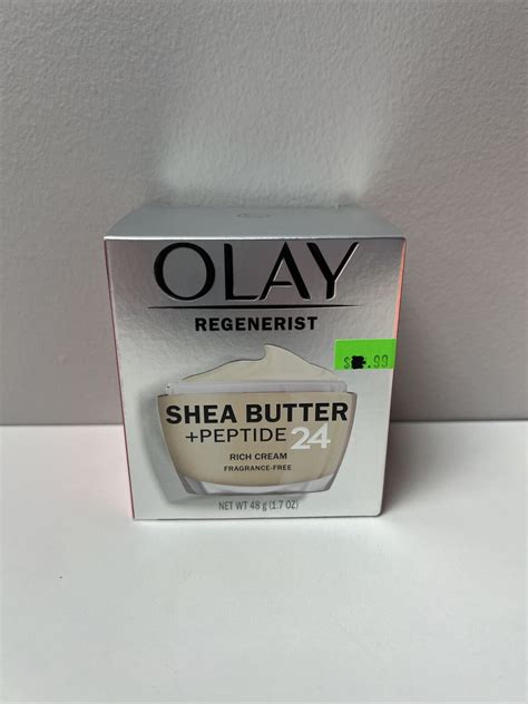 Olay Regenerist Shea Butter Peptide 24 Rich Cream Fragrance Free 1 7