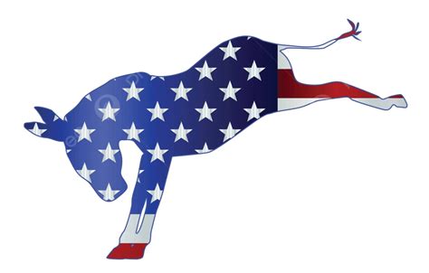 Burro Demócrata Bandera Símbolo Estados Ilustración Vector PNG