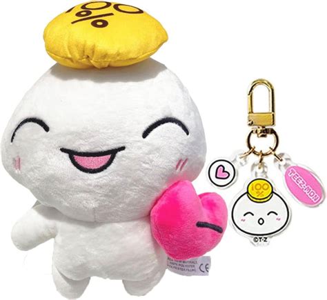 Kpop Ateez Teez Mon Stuffed Doll With Ateez Keychain Keyring Hongjoong