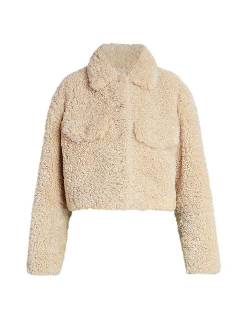 Isabel Marant Toile Fazia Boxy Faux Shearling Jacket Ecru Editorialist