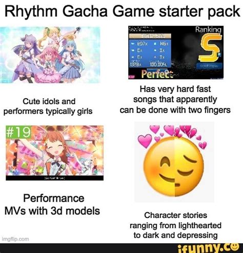 Rhythm Gacha Game starter pack Has very hard fast Cute idols and songs ...