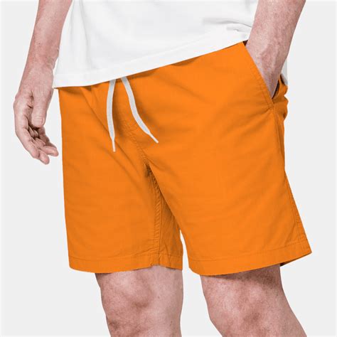 Short Tactel Masculino Laranja Fluor Adrenalina Drop