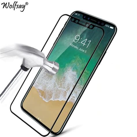 Buy Full Tempered Glass For Iphone Xs Glass For Iphone X Glass 9h Color Anti