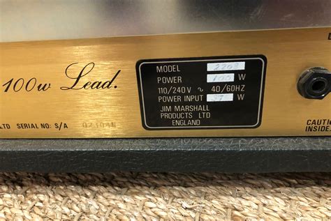 2203 JCM800 Master Volume Lead 1981 1989 Marshall Audiofanzine