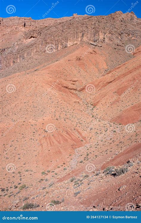 Desert Mountains Landscape In The Vicinity Of Dades Gorges Boumalne