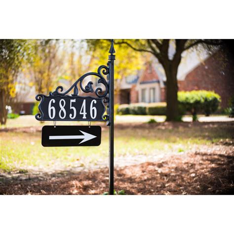 Address America Double Sided Reflective Boardwalk Address Sign With Name Rider On 62 Pole Wayfair