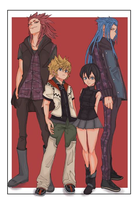 Roxas Xion Axel And Saix Kingdom Hearts And More Drawn By