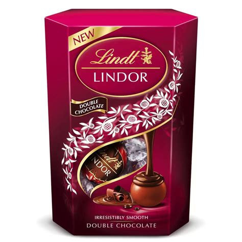 Lindt Lindor Double Chocolate Truffles Box 200g Confectionary