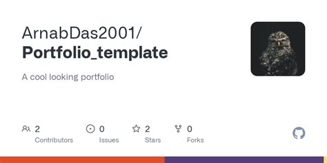 GitHub - ArnabDas2001/Portfolio_template: A cool looking portfolio