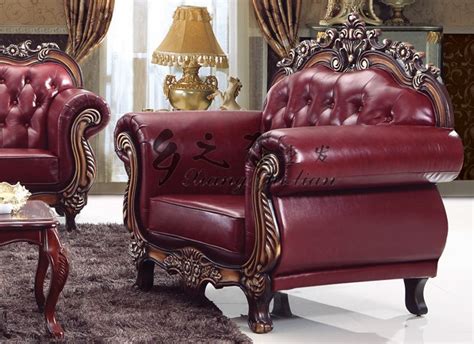 Classic Wine Red Foshan China Furniture Living Room Antique Chinese