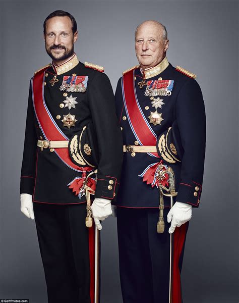 Norwegian King Harald, Queen Sonja, Crown Prince Haakon and Princess