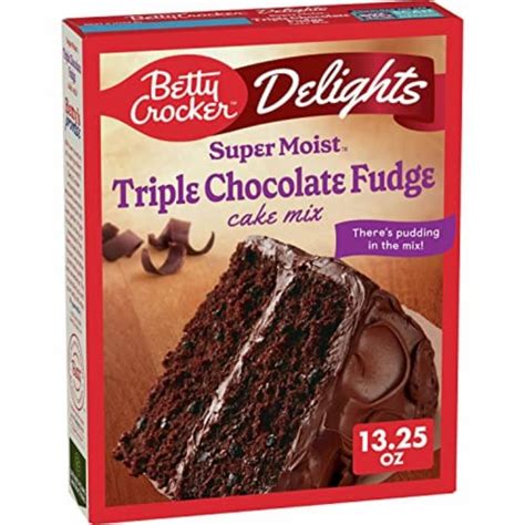 Betty Crocker Delights Super Moist Triple Chocolate Fudge Cake Mix Pack Of 4 4 Pack Kroger